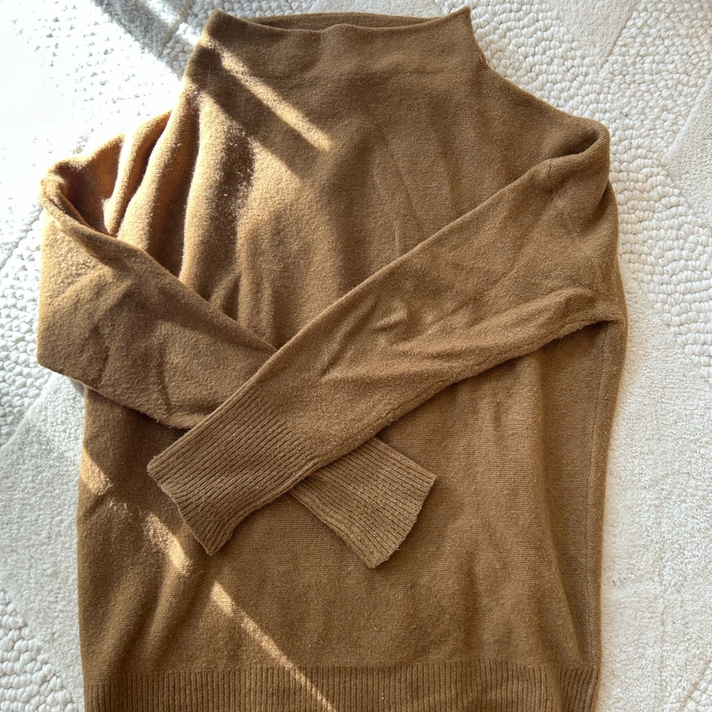 Ann Taylor Tan Cowl Neck Sweater with Relaxed Fit